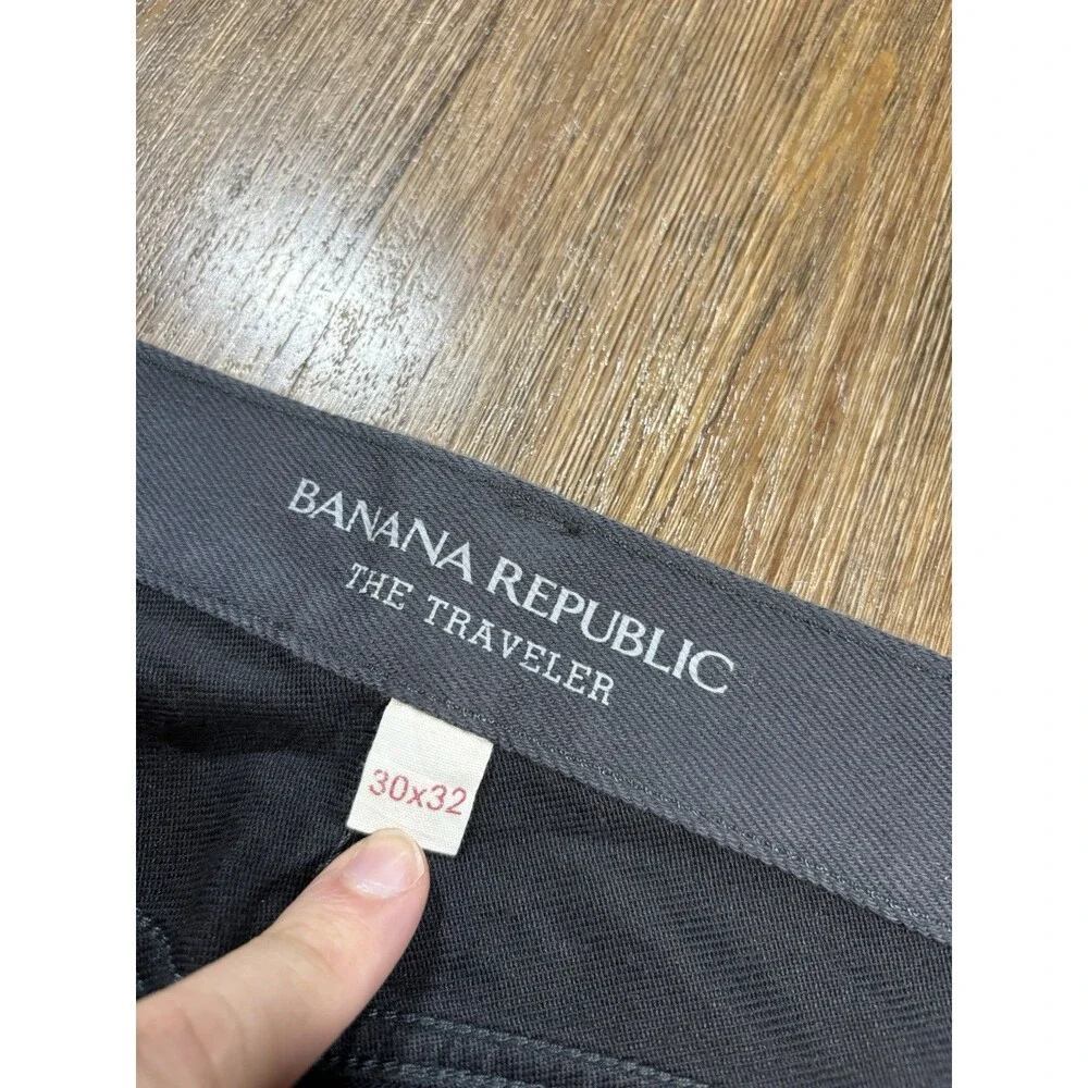 Banana Republic Traveler Pant Slim Fit 30x32 Gray Mens 5-Pocket Stretch NWT